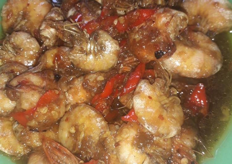 Udang kecap pedas endess