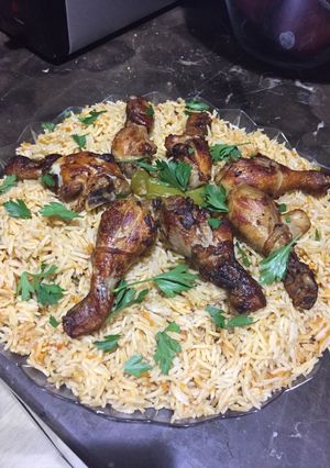 صورة لوصفة الكبسه بالفراخ