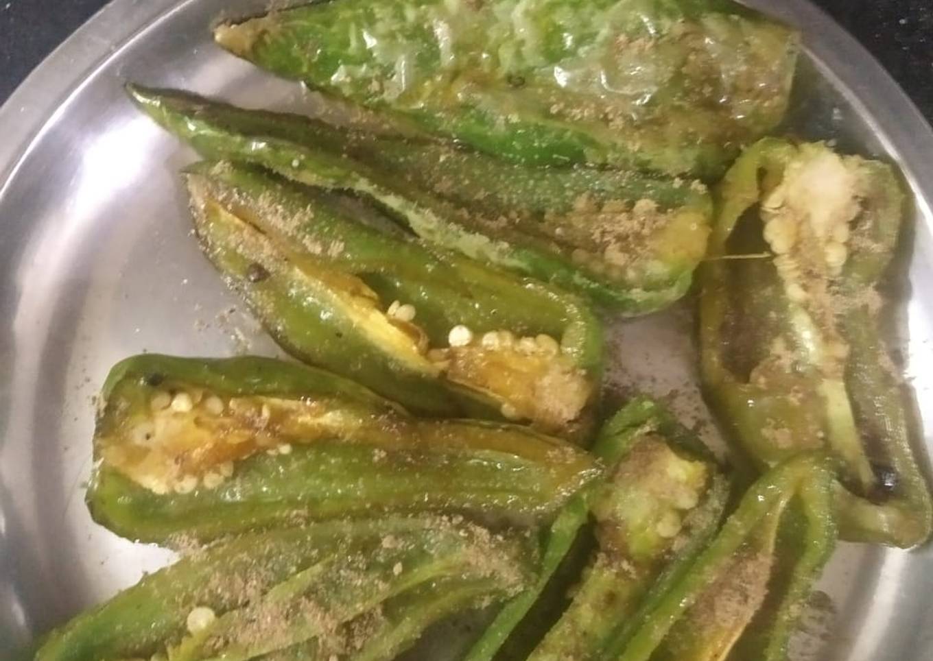 Fry green chilli