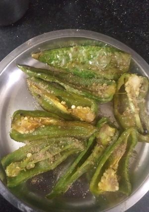 A picture of Fry green chilli.