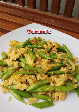 Foto resep Orak arik telur buncis minyak wijen