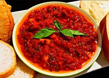 Unique Recipe Mikes Garlic Basil Tomato Olive Oil Appetizer Most Delicious