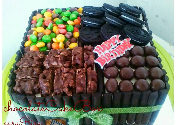 Cara menyajikan Chocolate cake box  Anti Gagal