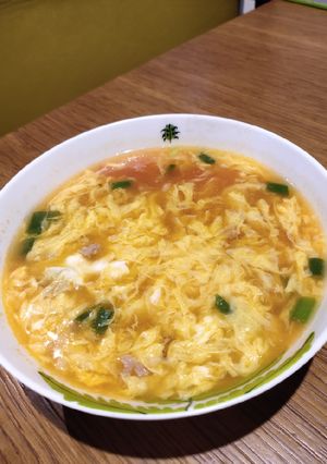 A picture of Ground Pork Egg Drop Soup.