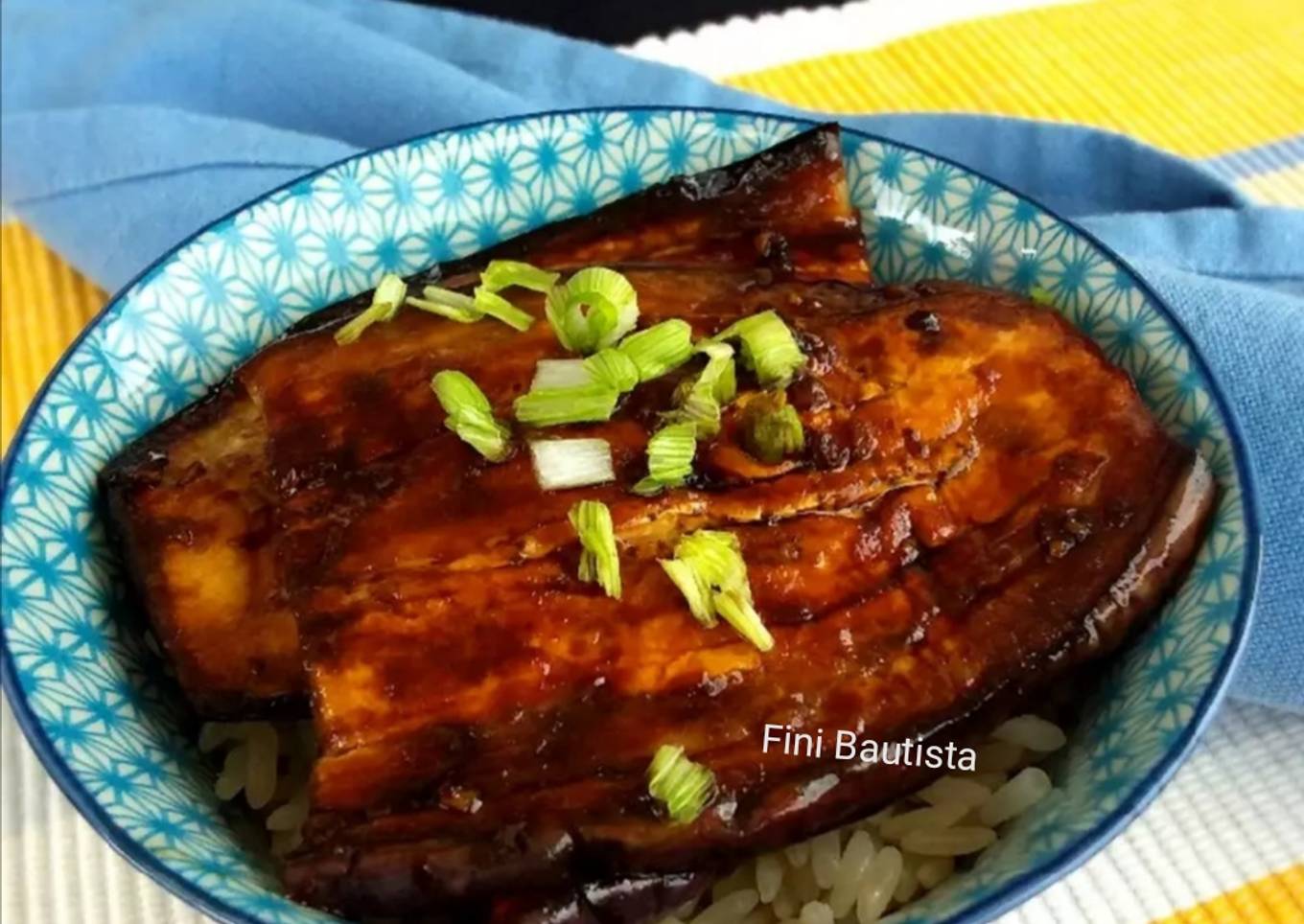 Berenjena marinada en salsa Galbi