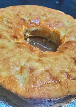 Una foto de Budín de marcaspone y manzanas