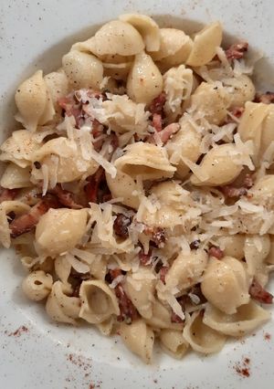 Une photo de Pâte carbonara à la crème