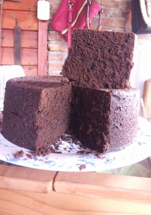 Una foto de Torta con harina de algarroba en microondas