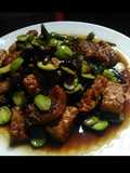 Ikan pee cabai hijau campur petai + tempe