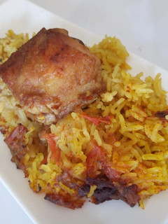 A picture of Leftover chicken rice casserole.