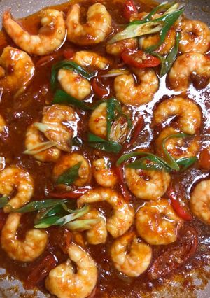 Foto resep Udang Saos Padang