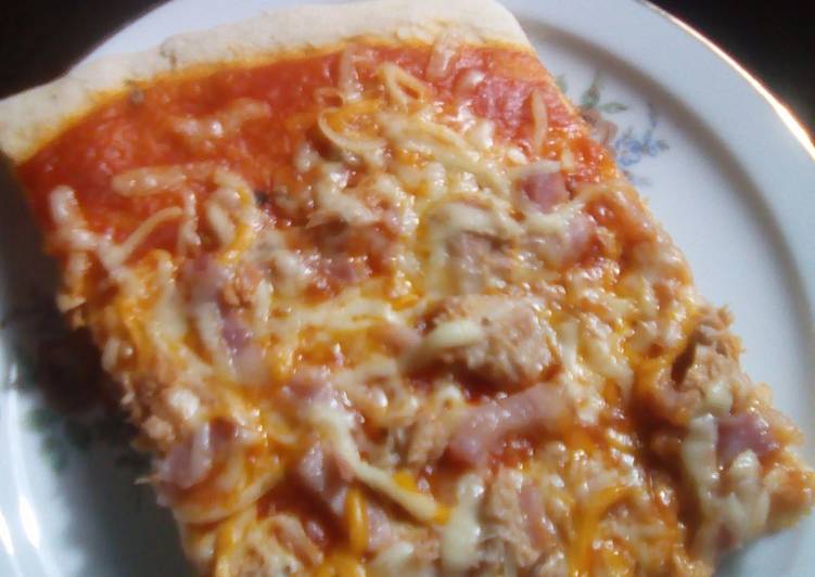 Pizza atún y bacón