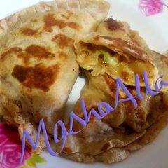 A picture of Home made pan cooked pastries.