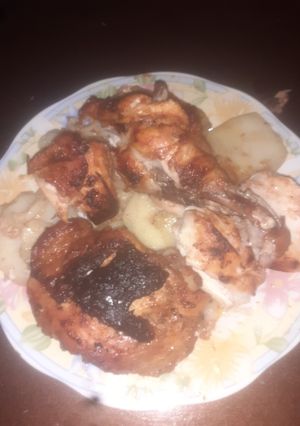 صورة لوصفة بطاطا بالدجاج محمر في الفرن ولا الذ 😋🤤