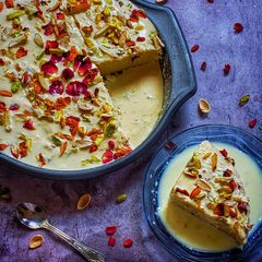 Rabdi malai cake A picture of Rabdi malai cake.