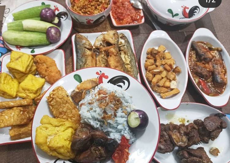 Resep Nasi biru telang | Langkah Membuat Nasi biru telang Yang Enak Dan Lezat