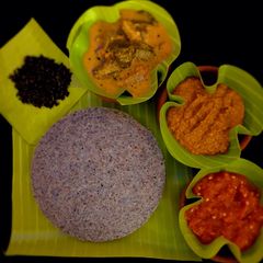 A picture of Black rice, Kodo millet, foxtail millet thattu idly.