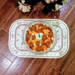 A picture of Mango Biscuits Custard Dessert.