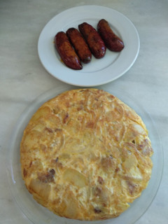 Una foto de Tortilla de patatas a leña