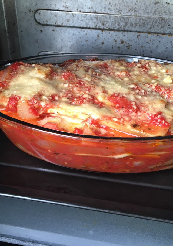 Una foto de Lasagna de berenjenas y zanahorias