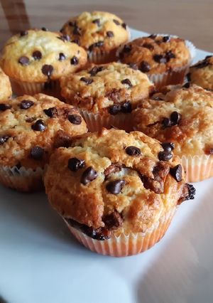 Une photo de Muffins au pépite 3 chocolats 🧁🍫