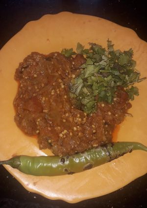 A picture of Baingan Bharta.