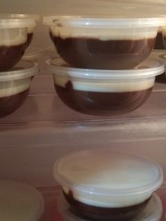 Foto resep Puding brownis vla