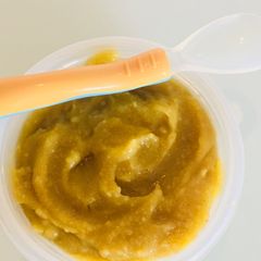 Roasted sweet potato-pumpkin purée (for infants/toddlers) A picture of Roasted sweet potato-pumpkin purée (for infants/toddlers).