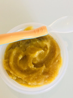 A picture of Roasted sweet potato-pumpkin purée (for infants/toddlers).