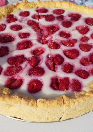 Una foto de Kuchen de frambuesa