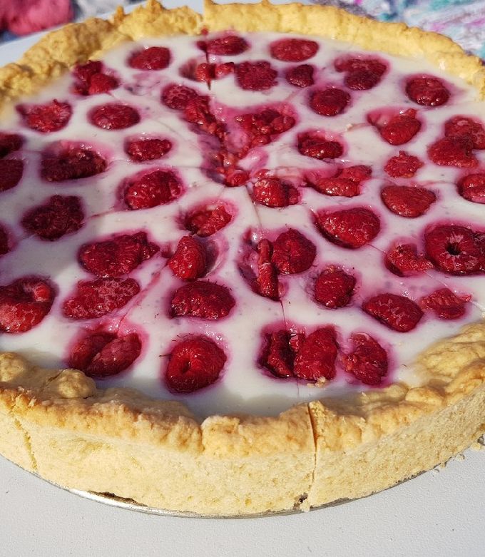 Una foto de Kuchen de frambuesa