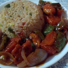 A picture of Mushroom Manchurian.