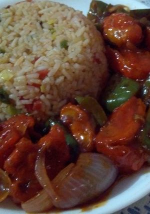 A picture of Mushroom Manchurian.