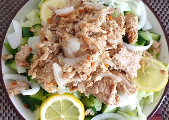 Cara Bikin Salad Tuna Selada Irit Untuk Jualan
