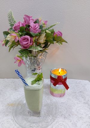 A picture of Cumin mint lassi.