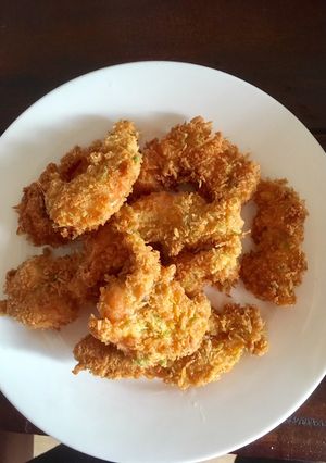 Hình của món Tôm phích bột.