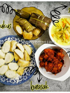 Gambar Burasak Bugis, Lemang Kukus bersama Sayur Lodeh & Sambal Ayam