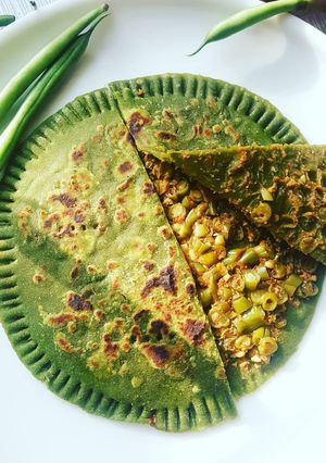 A picture of Hara bhara paratha by chef supriya dhiman.