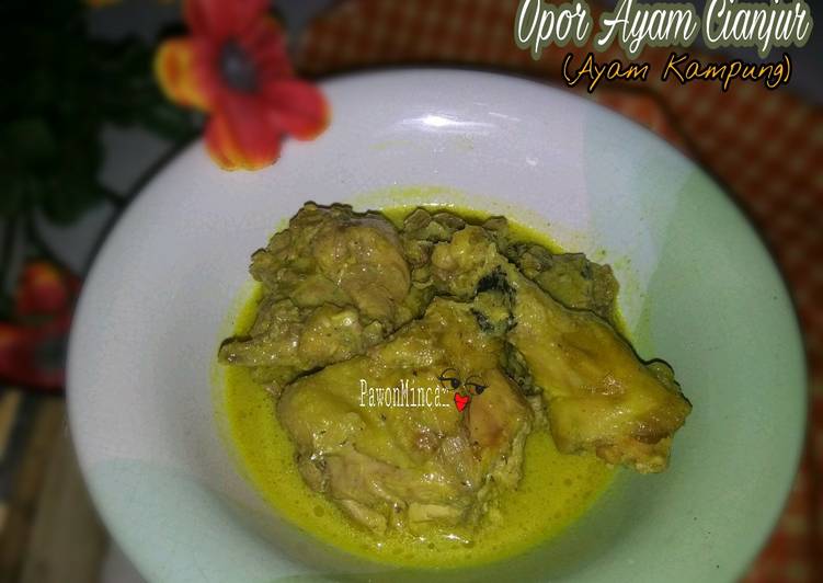 Resep Opor Ayam Cianjur (Ayam Kampung) yang Enak Banget