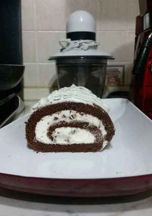 Foto di Rotolo al cacao con crema al latte