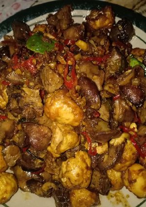 Foto resep Ati ampela tumis campur telur