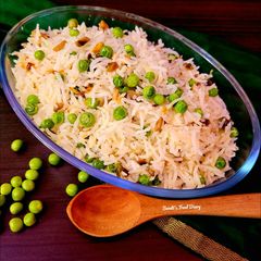 A picture of Mushroom Matar Rice.
