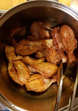 A picture of Rice wine flavored chicken.