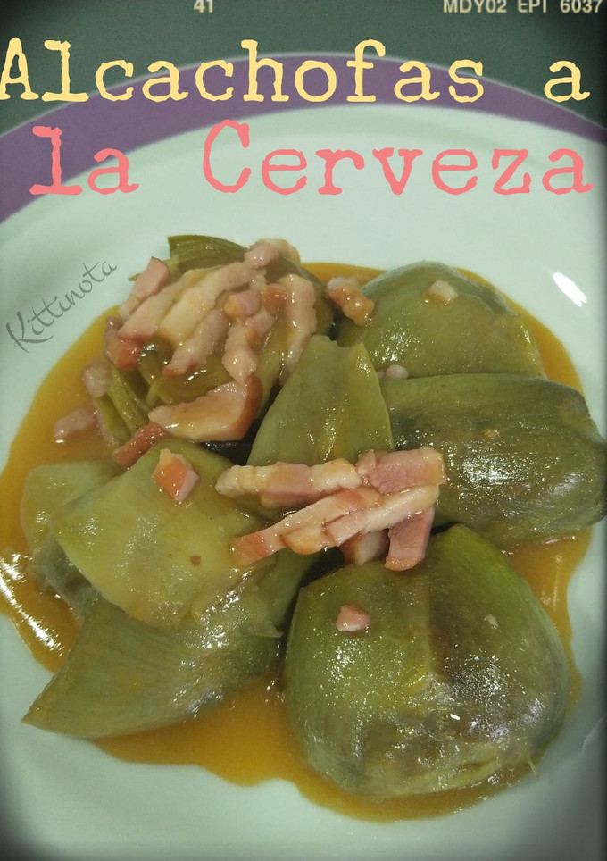 Una foto de Alcachofas a la cerveza (Thermomix)