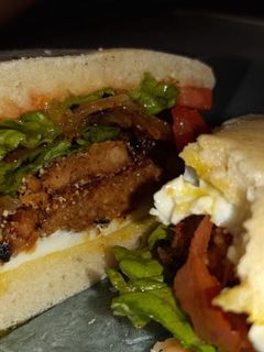 Una foto de Hamburguesa de soja con pan Árabe 🔥❤😋