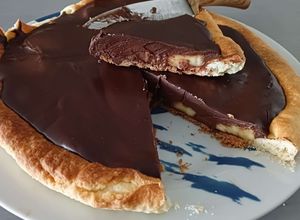 Une photo de Tarte banane chocolat