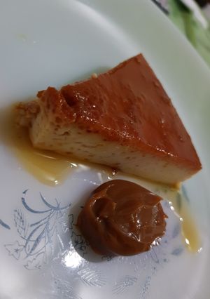 Una foto de Flan casero light