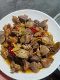 Tumis jeroan (ampela, ati ayam, usus ayam)