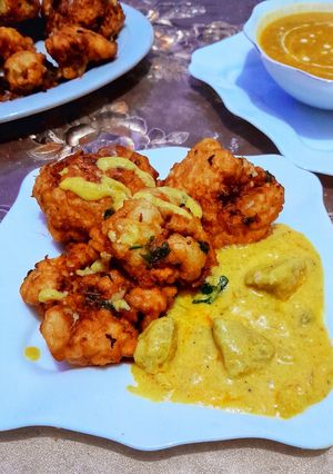 صورة لوصفة 🍽️ شوفلور (قرنبيط)(قرنبيط) بانيه بصلصة الفطر