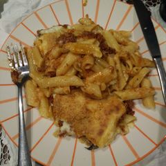 A picture of Greek lasagna.